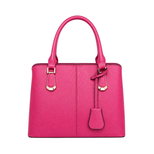 Pinat Premium Pink Leather Handbag with Hanging Tag