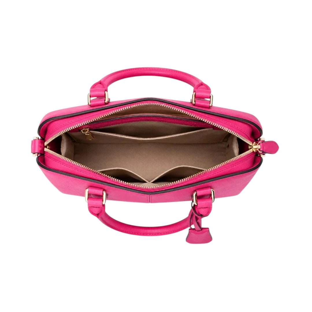 Pinat Premium Pink Leather Handbag with Hanging Tag