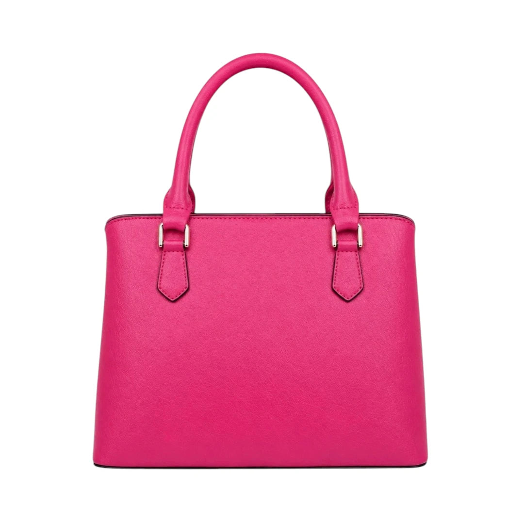Pinat Premium Pink Leather Handbag with Hanging Tag